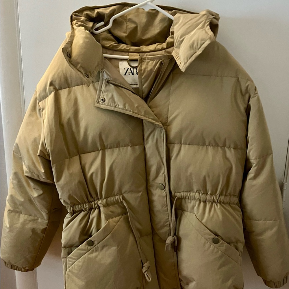 Zara down/feather Puffer, size L